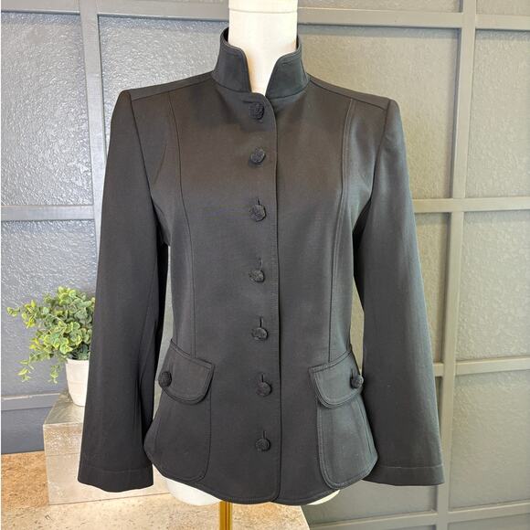 Burberry London Women's Black Wool Blazer US Size 6 EUC - Picture 1 of 7